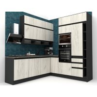 Bucatarie de colt FOLLOW 240-225 243 FRONT PAL  0164 / decor K001